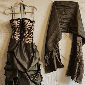 Strapless Elegant Formal Event Dress, Wedding, Formal Party